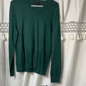 Banana Republic Deep Green V-Neck Sweater